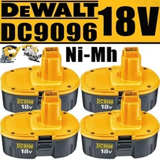 4PACK 18V For Dewalt 18 VOLT XRP DC9096 DC9098 Ni-Mh Battery DC9099 DC9096-2 5AH