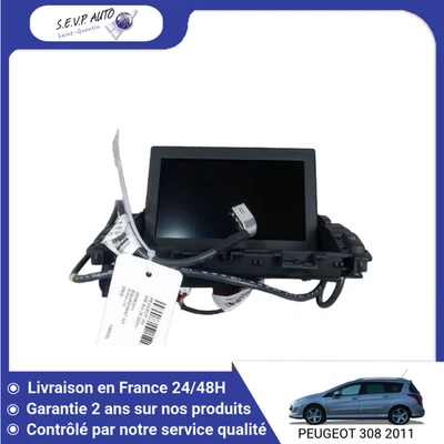🇫🇷 ECRAN GPS PEUGEOT 308 SW 2008- ➤16077683XH ♻️ - Photo 1/2