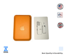 For iPhone Leather Wallet Card Holder With MagSafe - Orange Brand new Sealed