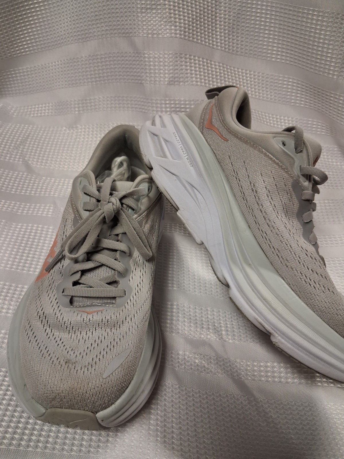 Hoka One One Bondi 8 1127952-HMLR Women 7.5 B Running Shoes Grey Sneakers  thumbnail 5