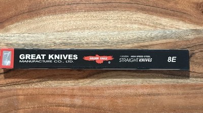 GREAT KNIVES MANUFACTURE CO., LTD. GOLDEN EAGLE  1 DOZEN 8E STRAIGHT KNIVES
