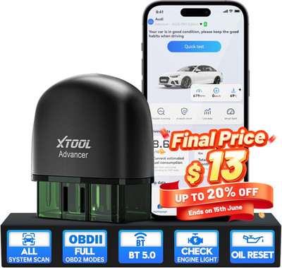 2026 XTOOL AD20 Car OBD2 Scanner Bluetooth Code Reader Check Engine Oil Reset