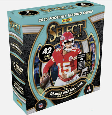 2025 Panini Select Football Factory Sealed Mega Box FREE SHIPPING !