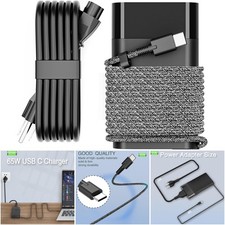 Slim 65W USB-C Charger Compatible with Spectre X360, Envy Chromebook, Elitebook
