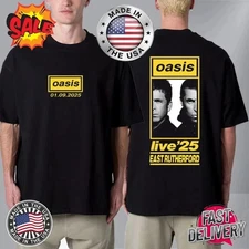 NEW! Oasis Live 25.reprint MetLife Stadium East Rutherford, NJ Pop Up Shirt