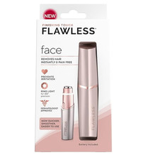 Flawless Facial Hair Remover for Women, Rose Gold Face Razor with LED Light
