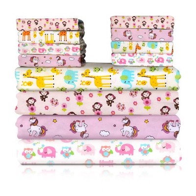 34 PCS Baby Receiving Blanket Set 4 Flannel 30x30 Inch 30 Washcloths Mixed
