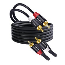 2RCA Audio Cable 15 ft 2RCA Male to 2RCA Male Stereo Audio RCA Cables Dual Sh...