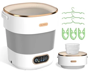 Laveuse portable, Mini Lave-linge et Spin-Dyer avec blanc pliant