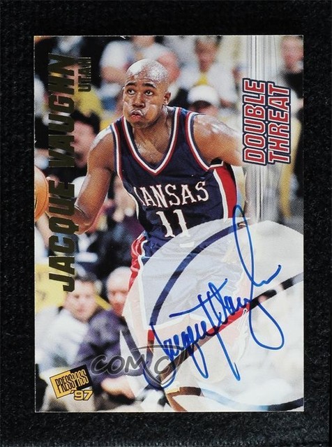 1997 Double Threat 45/625 Jacque Vaughn Karl Malone #DT2 Rookie Auto RC HOF 1oa6