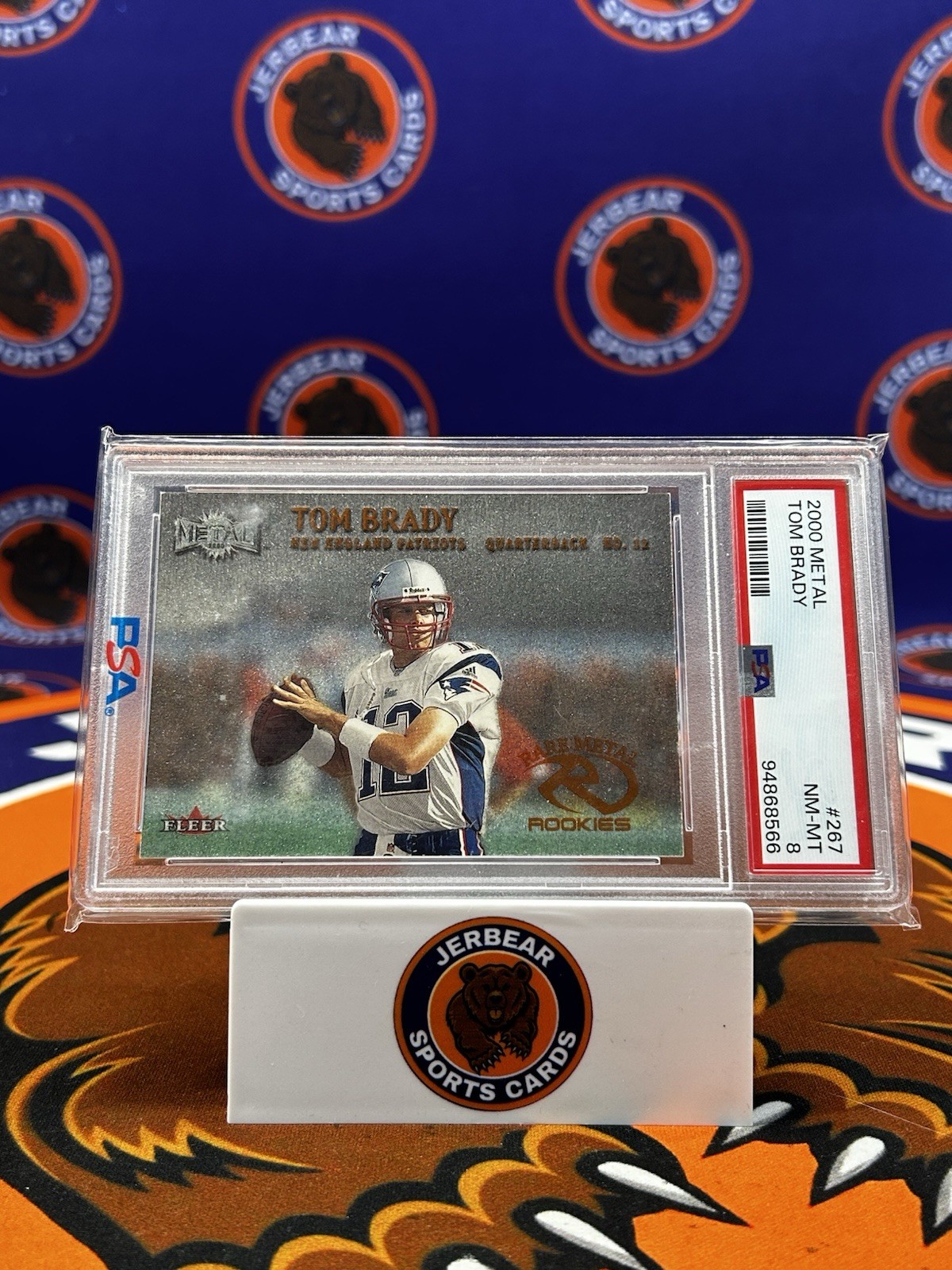 2000 Fleer Metal Tom Brady Rookie RC PSA 8 #267 High Grade Invest Long term 📈