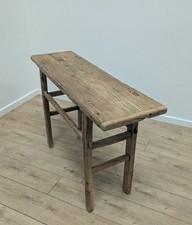 Vintage Rustic Reclaimed Elm  Console Table - Delivery Available 0281.