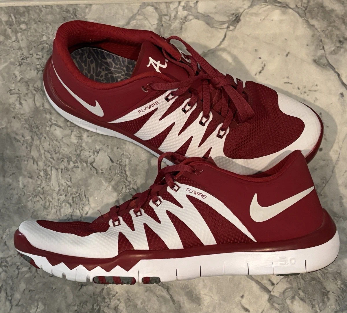 Men\'s Size 8‎ Red/White Nike Oklahoma Sooners Flywire Free 5.0 Shoes Sneakers Nike Free Trainer 5.0 V6 AMP Oklahoma for Sale  main image 2