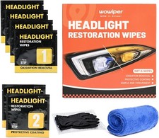 Wowiper Headlight Restoration Wipes Kit 6pc Lens Cleaner Restorer Uv Protection Wowiper Headlight Restoration Wipes Kit 6pc Lens Cleaner Restorer Uv Protection