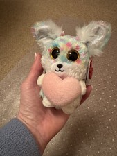 Mini Motsu Multicoloured Plush Soft Toy Hold A Heart Great Valentine Gift