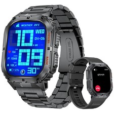 1,95" Montres Connectées Homme Sport fréquence Cardiaque/SpO2 Smartwatch Etanche