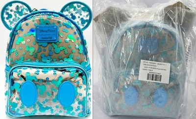 Disney Parks Mickey Mouse Ear Clear  Loungefly NWT New Transparent Sequins Mickey Mouse Loungefly Backpack  main image 4