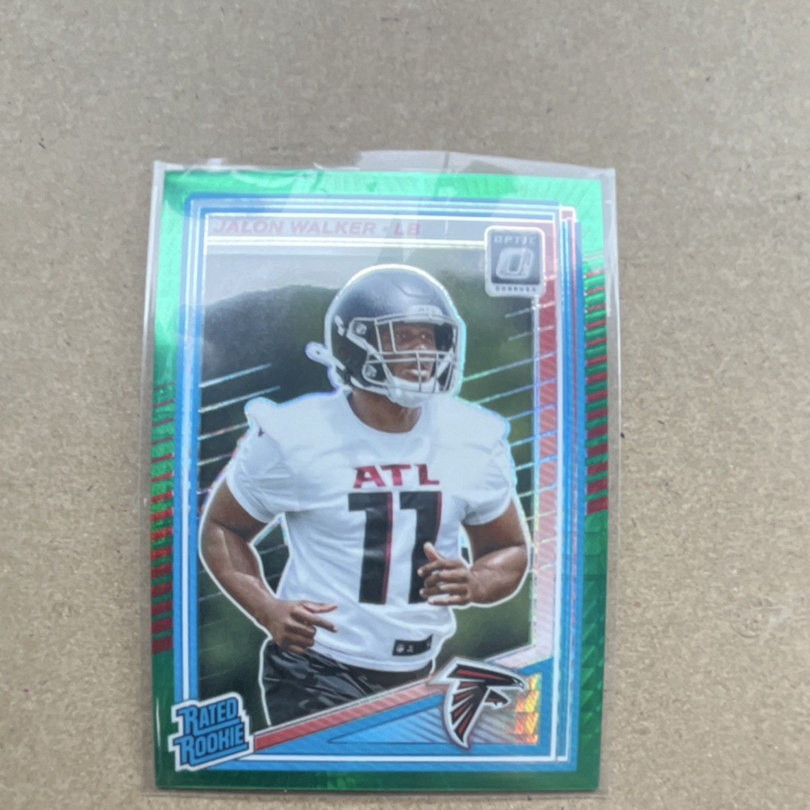 2025 Panini Donruss Optic Rated Rookie Green Hyper Jalon Walker #290 NFL (RC)