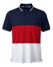 NWT Greyson Taconic Polo L Large Men's Red White Blue Golf Tennis Snap Close