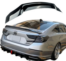 Jdm Rs Duckbill Highkick Gloss Black Trunk Spoiler Wing Fit 2018-22 Honda Accord