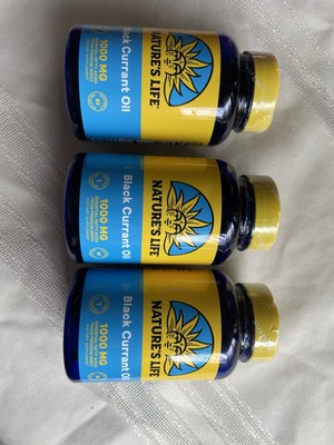 Nature s Life Black Currant Oil 1000mg New in Sealed Bottle
