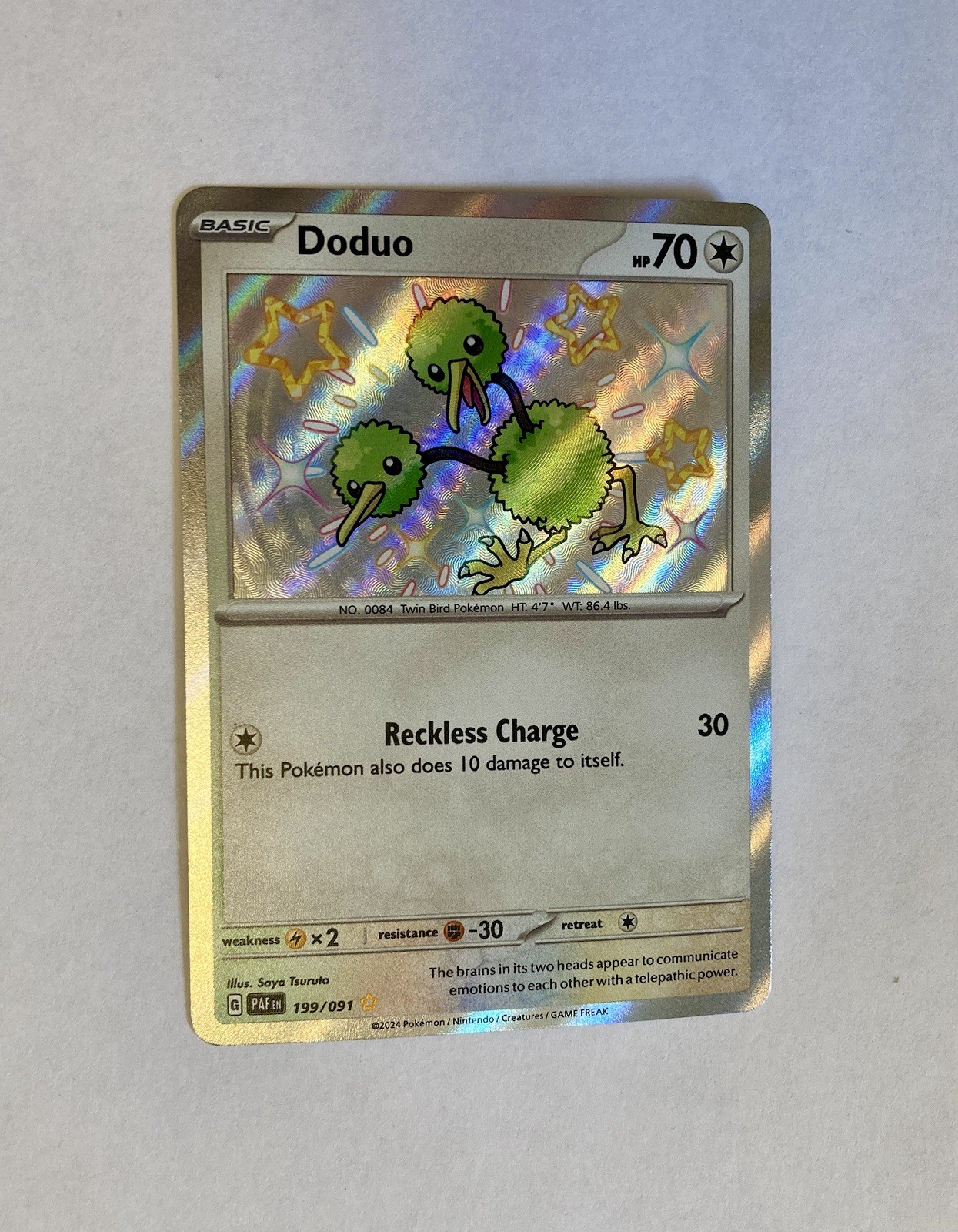 Doduo 199/091 SV: Paldean Fates Holo