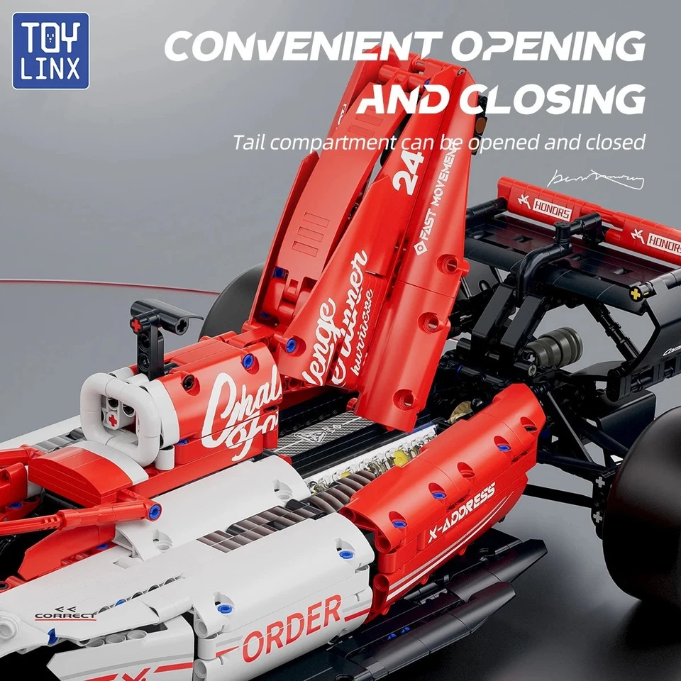 F1 1:8 Race Cars Building Sets 1768PCS MOC Building Blocks Car Model Car Kits - Image 2 of 4