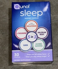 Qunol Sleep Support Aid Supplement - 30 Capsule Exp.2/27