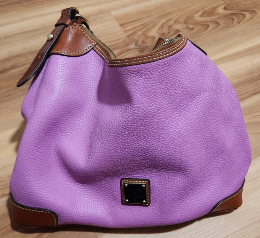 Dooney & Bourke Pebbled Leather Shoulder Hobo Handbag for Women