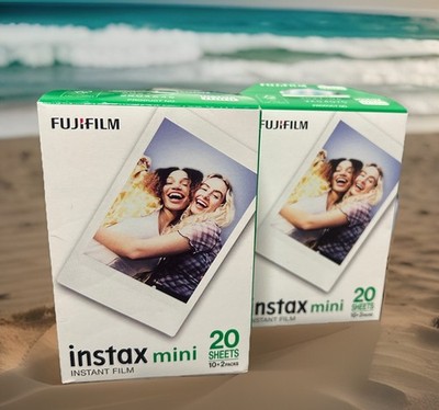 2 x 20 Stück(40 Bilder) Fujifilm Instax Mini Fotopapier MHD 06-2027 Neu OVP