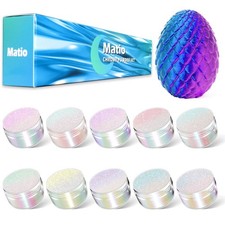 Matio Chameleon Mica Powder, 10 5g White Chrome Powder, Pearlescent Effect ...
