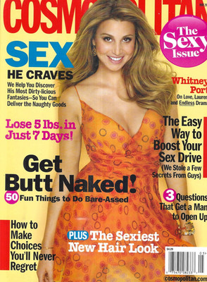 Cosmopolitan Magazine Whitney Port Body Language of Liars Hairstyle Beauty 2009