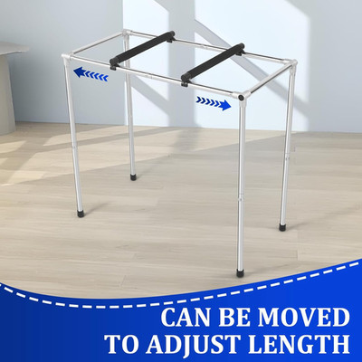 Adjustable Length Piano Keyboard Stand Stainless Steel Frame Movable Design More