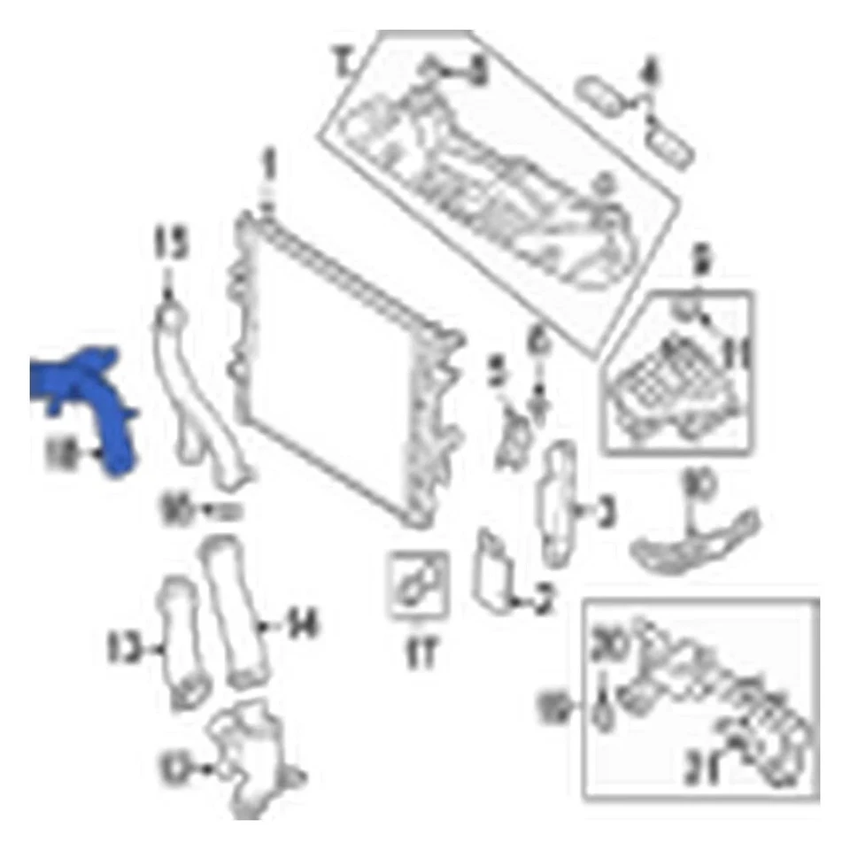 For Jaguar XF 2013-2020 Jaguar AJ813917 Engine Coolant Pipe Foto 2 de 3
