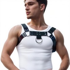 RTeczSolve Men's Chest Harness Belt, Body for Men, Adjustment, Black