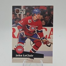 Pro Set 1991-92 John LeClair Rookie #545 Montreal Canadiens NHL Card. rookie card picture