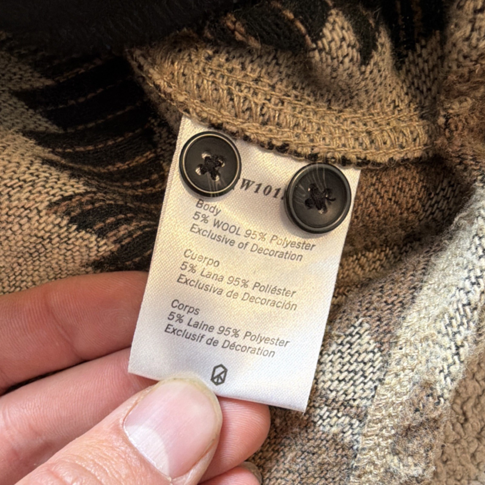 OURCASTE Geometric Pattern Flannel Button-Up Shir… - image 3