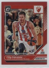 2024-25 Panini Donruss EuroLeague Optic Red Prizm 62/99 Filip Petrusev #4 14mf