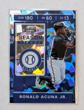 2020 Panini Chronicles Contenders Optic Ronald Acuna Jr. Blue Ice /99 #21 Braves