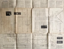 Craft Air Drifter II Model Airplane Sail Plane Kit Plans Drawings Template