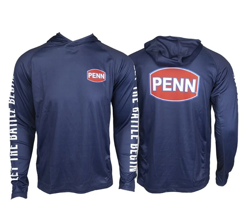 Penn Pro Long Sleeve Hooded Fishing Jersey Shirt