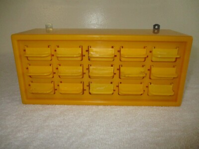 #ad PLASTIC STANLEY PARTS CABINET STORAGE 15 DRAWER FOR VERY SMALL PARTS OR ITEMS $13.99