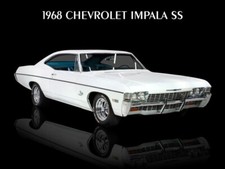 1968 Chevrolet Impala Ss New Metal Sign Great Restoration In White