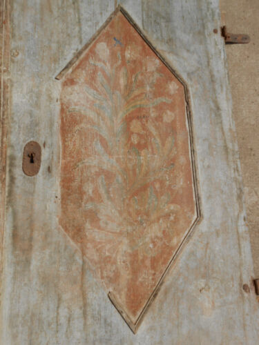 alte antike HOLZTÜR Anno "1815" 137 x 65 cm Holz Eisenbeschläge - Bild 2 von 4