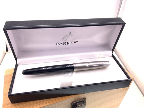 Vintage Parker Fountain Pen 51 Vacumatic Very Nice With Box Black