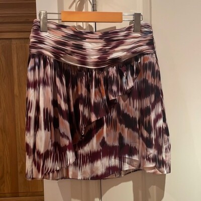 REISS Josephine ikat flippy berry skirt NEW NO TAGS