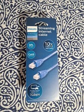 Philips Elite Cat6 Streaming Internet Cable 3ft Ethernet Blue SWN7115A E