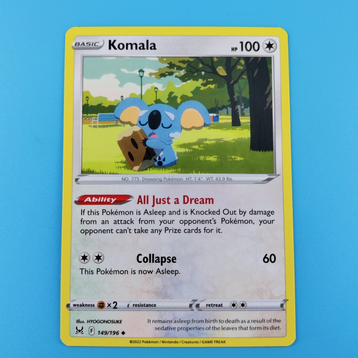 2022 Pokmon Lost Origin TCG #149 Komala Uncommon Regular Non-Played