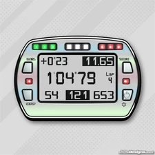 RAINBOW CHROME STYLE GEL STICKER FOR ALFANO PRO III EVO LAP TIMER - KARTING
