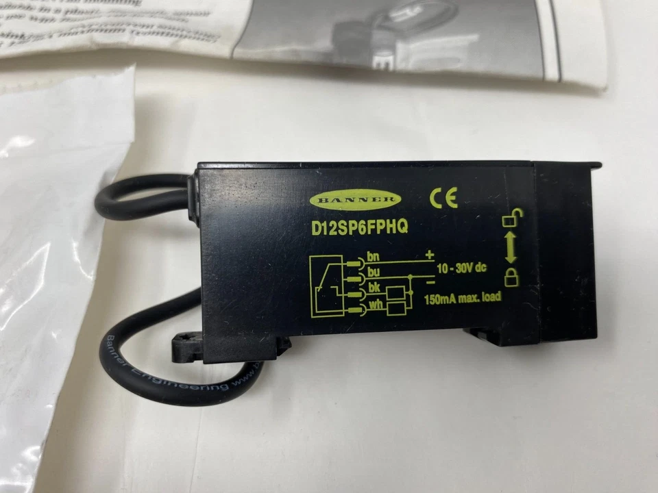 Banner D12SP6FPHQ High Power Plastic Fiber Optic Input 10-30VDC PNP  In stock - Image 2 of 3